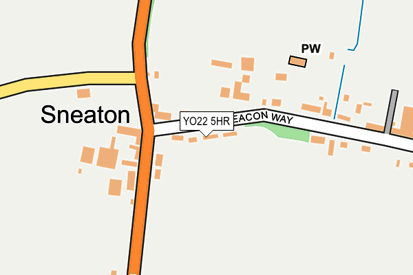 YO22 5HR map - OS OpenMap – Local (Ordnance Survey)