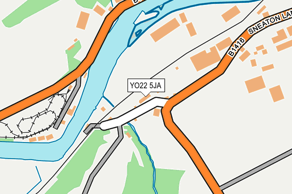 YO22 5JA map - OS OpenMap – Local (Ordnance Survey)