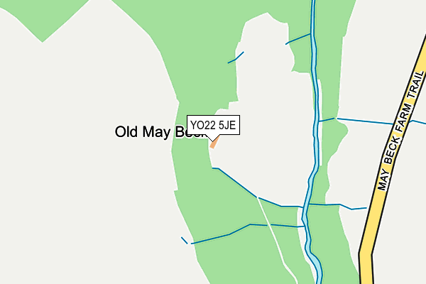 YO22 5JE map - OS OpenMap – Local (Ordnance Survey)