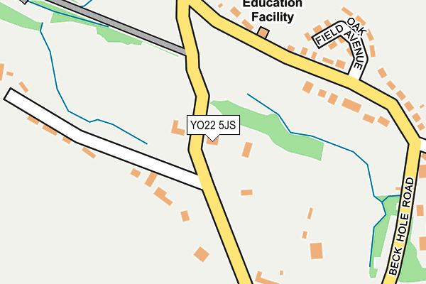 YO22 5JS map - OS OpenMap – Local (Ordnance Survey)