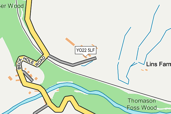 YO22 5LF map - OS OpenMap – Local (Ordnance Survey)