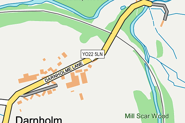 YO22 5LN map - OS OpenMap – Local (Ordnance Survey)