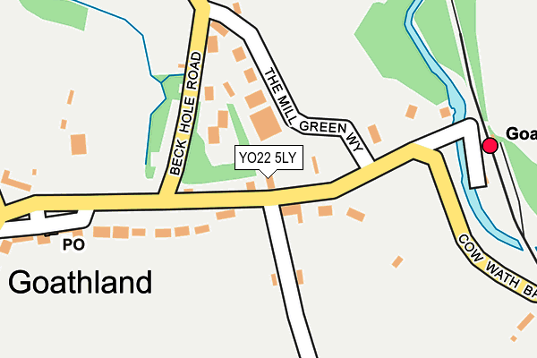 YO22 5LY map - OS OpenMap – Local (Ordnance Survey)