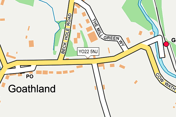 YO22 5NJ map - OS OpenMap – Local (Ordnance Survey)