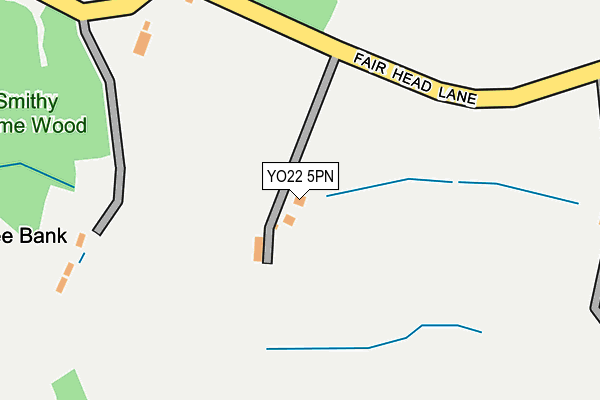 YO22 5PN map - OS OpenMap – Local (Ordnance Survey)