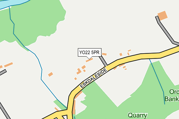 YO22 5PR map - OS OpenMap – Local (Ordnance Survey)