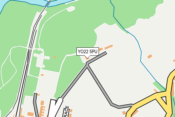 YO22 5PU map - OS OpenMap – Local (Ordnance Survey)