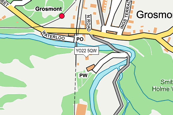 YO22 5QW map - OS OpenMap – Local (Ordnance Survey)