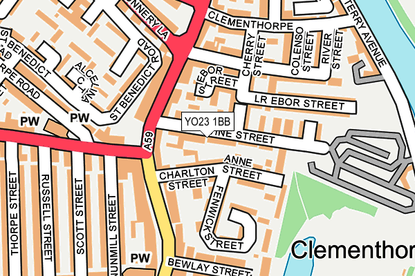 YO23 1BB map - OS OpenMap – Local (Ordnance Survey)