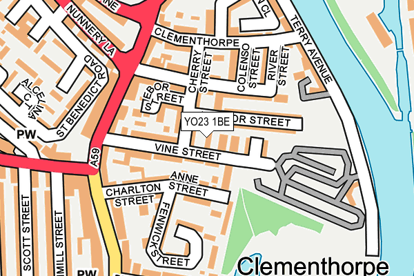 YO23 1BE map - OS OpenMap – Local (Ordnance Survey)