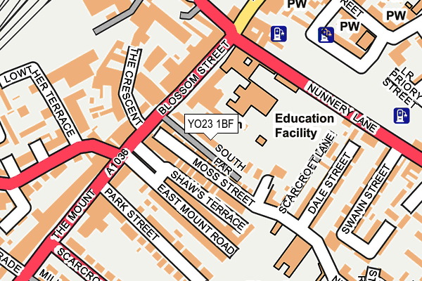 YO23 1BF map - OS OpenMap – Local (Ordnance Survey)