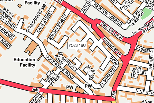 YO23 1BU map - OS OpenMap – Local (Ordnance Survey)