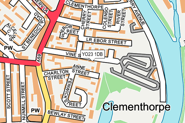 YO23 1DB map - OS OpenMap – Local (Ordnance Survey)