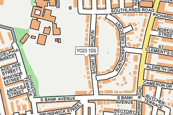 YO23 1DS map - OS OpenMap – Local (Ordnance Survey)