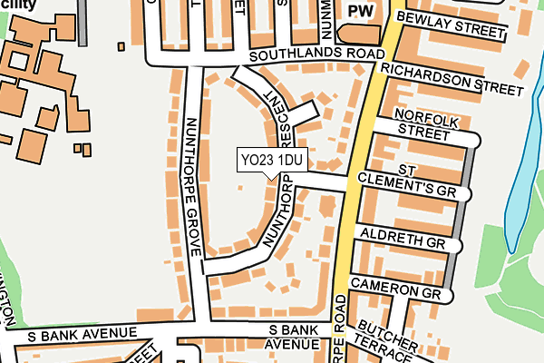 YO23 1DU map - OS OpenMap – Local (Ordnance Survey)