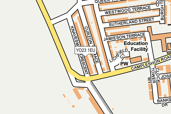 YO23 1EU map - OS OpenMap – Local (Ordnance Survey)