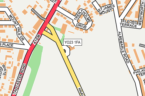 YO23 1FA map - OS OpenMap – Local (Ordnance Survey)