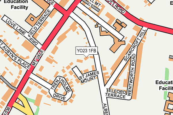 YO23 1FB map - OS OpenMap – Local (Ordnance Survey)