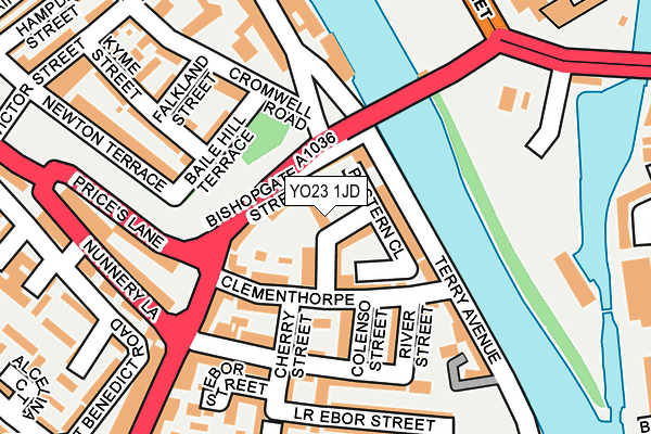 YO23 1JD map - OS OpenMap – Local (Ordnance Survey)