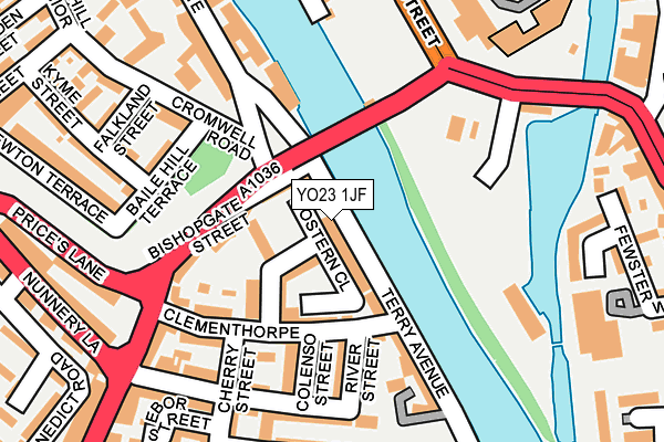 YO23 1JF map - OS OpenMap – Local (Ordnance Survey)