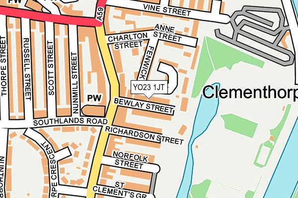 YO23 1JT map - OS OpenMap – Local (Ordnance Survey)