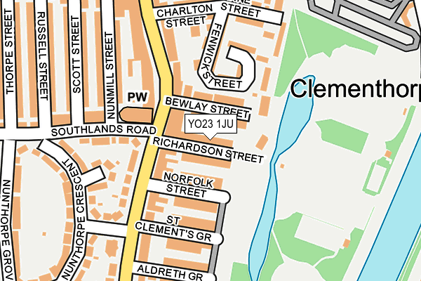 YO23 1JU map - OS OpenMap – Local (Ordnance Survey)