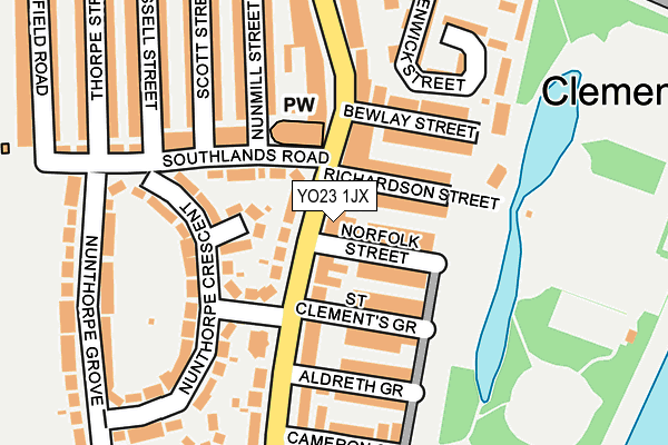 YO23 1JX map - OS OpenMap – Local (Ordnance Survey)