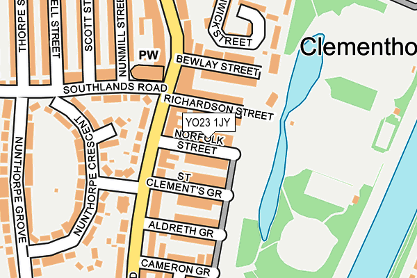 YO23 1JY map - OS OpenMap – Local (Ordnance Survey)