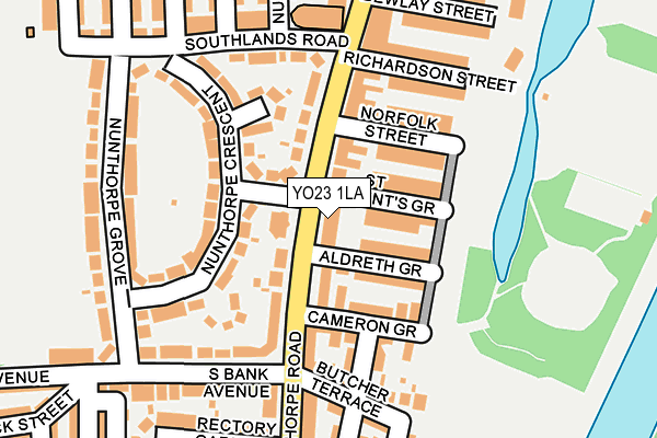 YO23 1LA map - OS OpenMap – Local (Ordnance Survey)