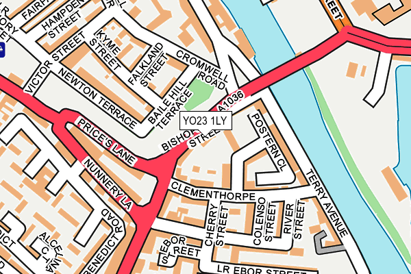 YO23 1LY map - OS OpenMap – Local (Ordnance Survey)