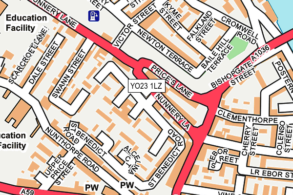 YO23 1LZ map - OS OpenMap – Local (Ordnance Survey)