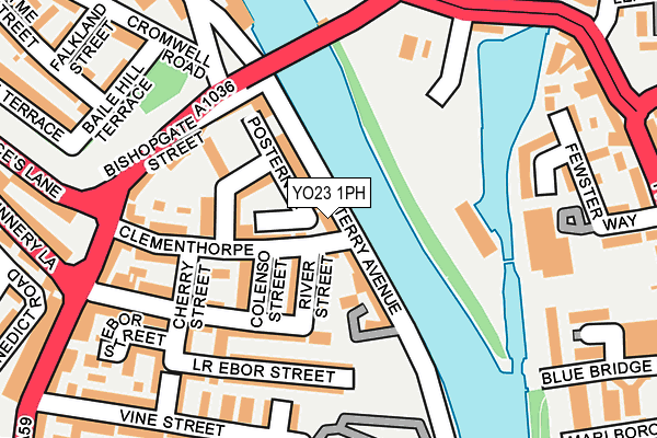 YO23 1PH map - OS OpenMap – Local (Ordnance Survey)
