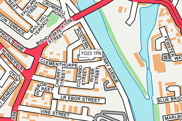 YO23 1PN map - OS OpenMap – Local (Ordnance Survey)