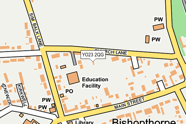 YO23 2QG map - OS OpenMap – Local (Ordnance Survey)