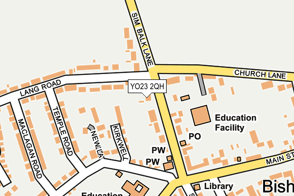 YO23 2QH map - OS OpenMap – Local (Ordnance Survey)