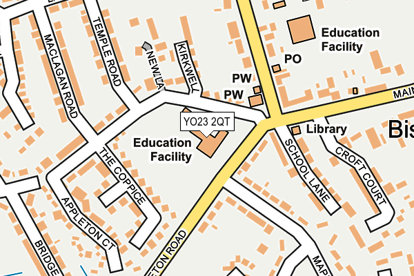 YO23 2QT map - OS OpenMap – Local (Ordnance Survey)