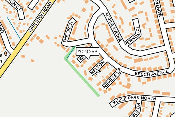 YO23 2RP map - OS OpenMap – Local (Ordnance Survey)