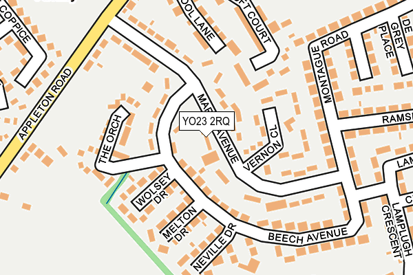 YO23 2RQ map - OS OpenMap – Local (Ordnance Survey)