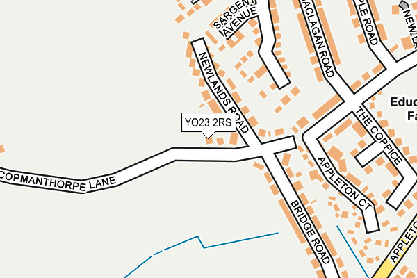 YO23 2RS map - OS OpenMap – Local (Ordnance Survey)