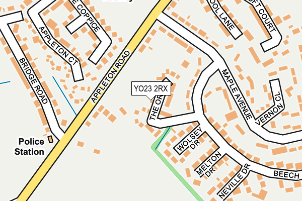 YO23 2RX map - OS OpenMap – Local (Ordnance Survey)