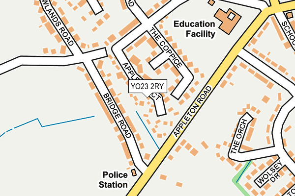 YO23 2RY map - OS OpenMap – Local (Ordnance Survey)