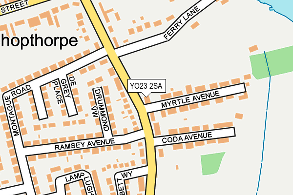 YO23 2SA map - OS OpenMap – Local (Ordnance Survey)
