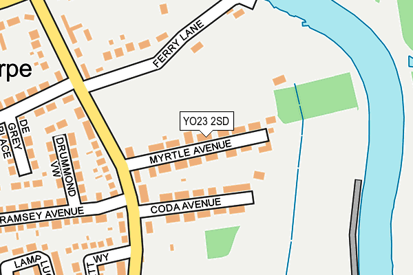 YO23 2SD map - OS OpenMap – Local (Ordnance Survey)