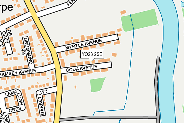 YO23 2SE map - OS OpenMap – Local (Ordnance Survey)