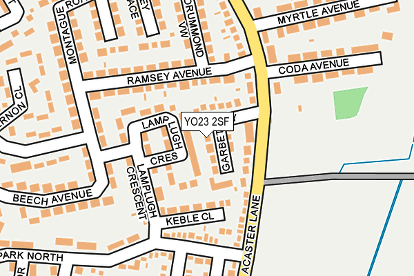 YO23 2SF map - OS OpenMap – Local (Ordnance Survey)