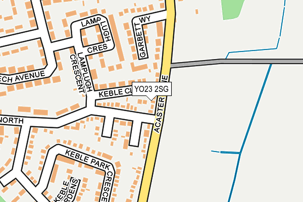 YO23 2SG map - OS OpenMap – Local (Ordnance Survey)