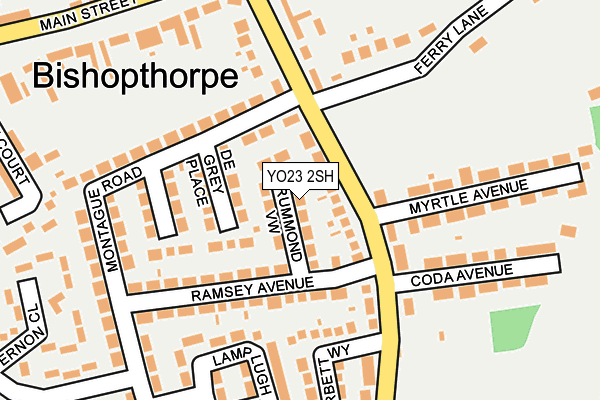 YO23 2SH map - OS OpenMap – Local (Ordnance Survey)