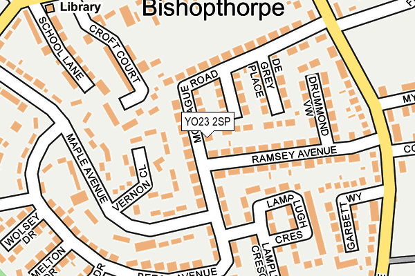 YO23 2SP map - OS OpenMap – Local (Ordnance Survey)