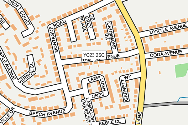 YO23 2SQ map - OS OpenMap – Local (Ordnance Survey)