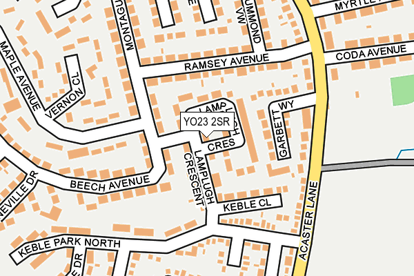 YO23 2SR map - OS OpenMap – Local (Ordnance Survey)
